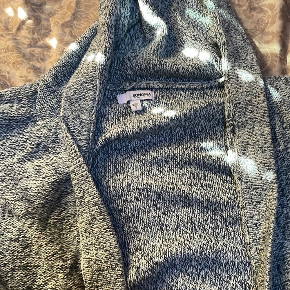Sonoma blue tweed cardigan
